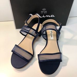 Nina Ganice Navy Sandals